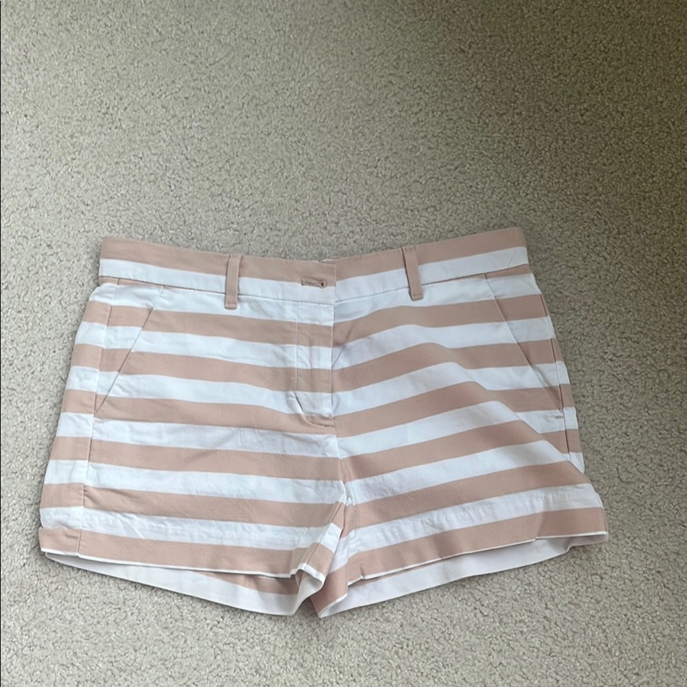 GAP Pink and White Bermuda Shorts with Tailored Fit